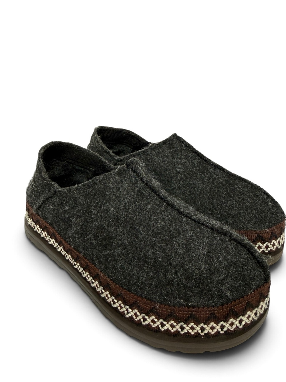 UGG ReFelt Tasman Slippers Women’s 8 Charcoal Gray Felt Platform Clogs